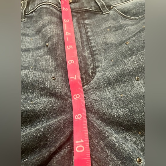 White House Black Market Mid Rise Front Studs Skinny Ankle Jeans size 12 EUC - Picture 7 of 12